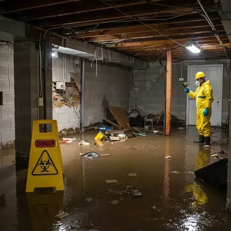 Flooded Basement Electrical Hazard in Grantsville, WV Property